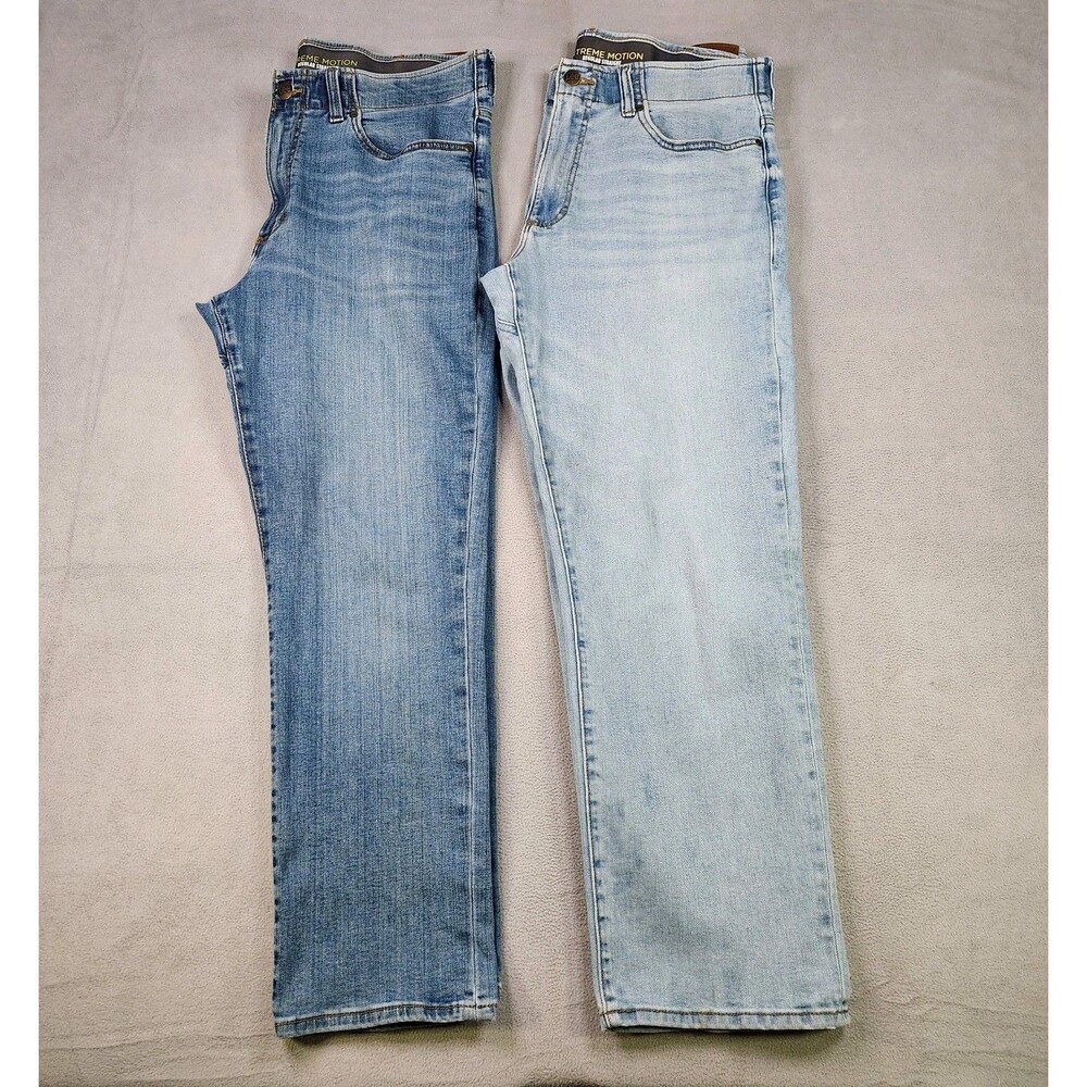 Lee Extreme Motion Jeans Men's 36x30 Blue Regular Straight Stretch Lot Of 2